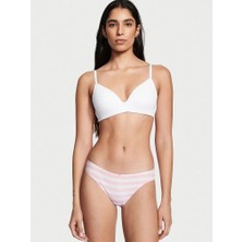 Victoria's Secret Esnek Pamuklu Bikini Külot - Pembe Çizgili