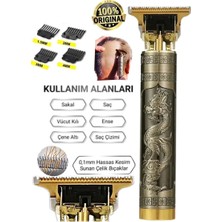 Kaia Life Dragon Çelik Kasa Profesyonel  Sakal Ense Çizim Tüm Vücut Tüyü Lazer Öncesi Tıraş Makinesi