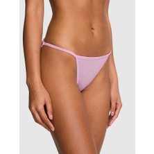 Pink Pamuklu String Bikini Külot - Leylak