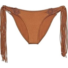 Victoria's Secret Swim Makrome Püsküllü Cheeky Bikini Altı - Karamel