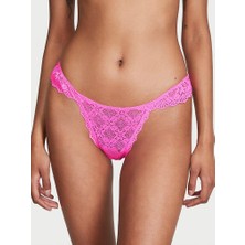 The Lacie Dantelli Askılı Bikini Külot - Neon Pembe