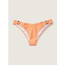 Pink V Model Halkalı Mini Bikini Altı - Açık Mercan / Kremsi Mercan