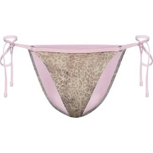 Pink Swim Yandan Bağlamalı Cheeky Bikini Altı - Dantelli Desenli