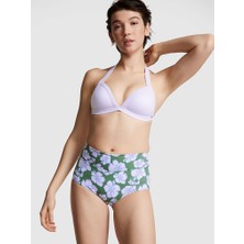 Pink Yüksek Bel Bikini Altı - Orman Çamı Hibiskus