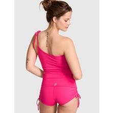 Pink Swim Beli Katlanabilir Yüksek Bel Bikini Altı - Fuşya