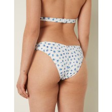 Pink V Model Mini Bikini Altı - Sabah Gökyüzü Çiçekli