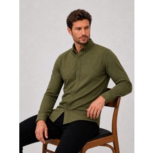Classics Men Reeport Likralı Uzun Kol Slim Fit Erkek Gömlek - 7641