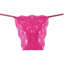 Dream Angels Dantelli Ayarlanabilir Askılı Bikini Külot - Tatlı Gül