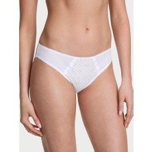 Victoria's Secret Esnek Pamuklu Fistolu Bikini Külot - Vs Beyazı