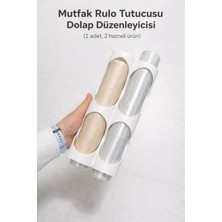 Cafio3D Mutfak Rulo Tutucusu Dolap Düzenleyicisi (1 Adet, 2' Li Ürün)