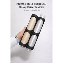 Cafio3D Mutfak Rulo Tutucusu Dolap Düzenleyicisi (1 Adet, 2' Li Ürün)
