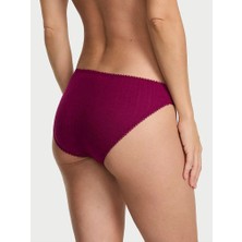 Victoria's Secret Dantelli Pointelle Bikini Külot - Bordo