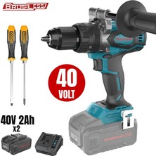 Kayasan Catpower 4411 Kömürsüz Akülü Darbeli Vidalama Li-Ion 40V 150NM +( 2.0 Ah Akü 2 Adet)+(Hızlı Şarj Cihazı) Düz Yıldız Tornavida