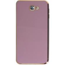 Newface Samsung Galaxy J7 Prime Kılıf Volet Silikon - Mor