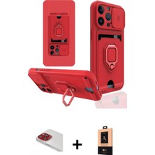 Pileli Store Pilelistore™ iPhone 13 Pro Max Kılıf Vadi Form Prime - Şeffaf Maxco Cam Ekran Koruyucu + Pers Alüminyum Kamera Lens - Kı