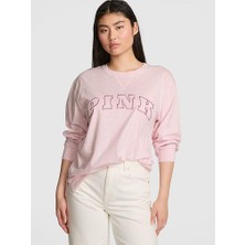 Pink Pamuklu Uzun Kollu Tişört - (Tek Renk)