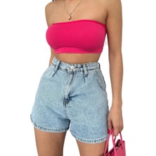 Denim Şort Cepli