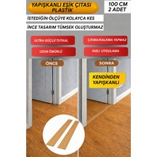 Kendinden Yapışkanlı Plastik Parke Eşik Çıtası Meşe Rengi 5 cm x 100 cm