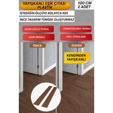 Kendinden Yapışkanlı Plastik Parke Eşik Çıtası Ceviz Rengi 5 cm x 100 cm