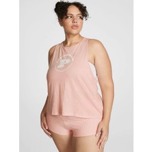 Pink Pamuklu Racerback Atlet - Uçuk Pembe