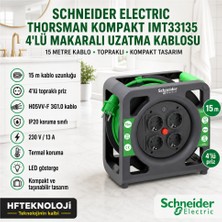 Schneider Electric Thorsman IMT33137 Topraklı 15 M 4'lü Makaralı Uzatma Kablosu