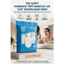 Transformacion 120'LI Parmak Tipi Makyaj Temizleme Pedi, Yüz & Tonik Pamuğu 723167