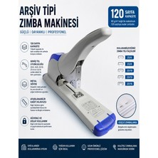 ArtMaster Büyük Boy Zımba Makinesi 1 Adet Temat 9120 Arşiv Tipi Zımba Makinası 120 Yaprak Kapasiteli Kollu Zımba Makinesi