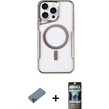 Pileli Store Pilelistore™ iPhone 11 Pro Max Kılıf Yadigar Klasik Özel Seri - Siyah 34D Hayalet Izgaralı Cam + Shine Kamera Lens Koruma Cam - Pe