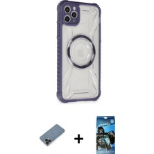 Pileli Store Pilelistore™ iPhone 11 Pro Max Kılıf Kutup Modern - Siyah 34D Izgaralı Cam + Metal Kamera Lens Koruma Cam - Sh