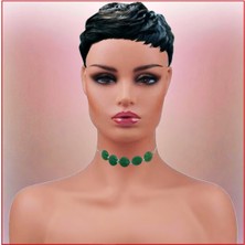 BijuStore Yeşim Taşı Doğal Taş Kadın Choker