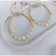 İpar Aksesuar Gold Yıldız Makrome Bileklik 1 Adet