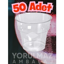 Yorulmaz Ambalaj 🥤 180 cc Kristal Plastik Bardak 50’li – Şeffaf Sert ve Dayanıklı Sunum Bardağı ✨50 Adet