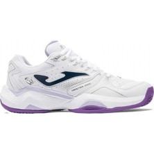 Joma TM10LS2602C Master 1000 Kadın Toprak Kort Tenis & Padel Ayakkabısı Beyaz Mor