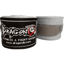 Dragon Boks Kick Boks ve Muay Thai Bandajı 3.5 Metre Gri Özel Dokuma Elastik Model
