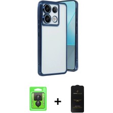 Pileli Store Pilelistore™ Redmi Note 13 Pro 4g Kılıf Vadi Minimal - Siyah 6d Antistatik Mat Seramik Hayalet Nano Ekran Koruyucu + Raze Metal Kamera Lens - Sh