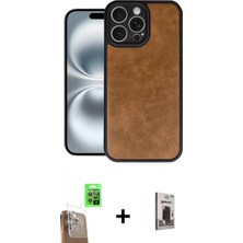 Pileli Store Pilelistore™ iPhone 16 Pro Kılıf Kıvılcım Işık Serisi - Siyah Bilvis Hayalet Cam Ekran Koruyucu + Raze Metal Kamera Lens - Cltm