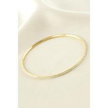 Taşlı Ajda Çelik Bilezik 6.5 cm