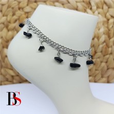 BijuStore Oniks Doğal Taş Kadın Halhal
