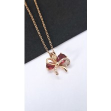 Serenity Kırmızı Kurdale Çelik Kolye