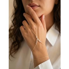 Eva Takı Store Markiz Kesim Zirkon Taşlı Y Model Gold Renk Şahmeran