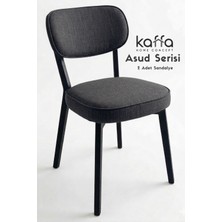 Kaffahome Asud , Modern Mutfak Sandalyesi, Yemek Odası Sandalyesi, Bahçe, Kafe - 2 Adet Antrasit Sandalye