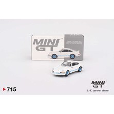 Mini Gt - 715 - Porsche 911 Carrera Rs 2.7 Grand Prix White With Blue Livery 1/64 Model Araba