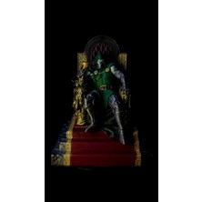 Arez Figür Marvel Doctor Doom Taht Figür 22 cm El Boyama Koleksiyonluk Dekoratif 3D Baskı