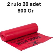 Nilplast  Asm Tıbbi Atık Poşeti 80X110 800 gr 2 Rulo - 20 Adet