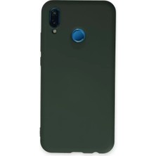 Renas Store Newface P20 Lite Kılıf Nano Içi Kadife Silikon - Koyu Yeşil