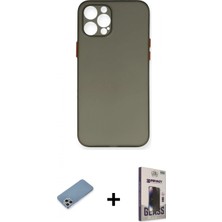 Pileli Store Pilelistore™ iPhone 12 Pro Max Kılıf Yadigar Yansıma Serisi - Siyah Bilvis Hayalet Cam Ekran Koruyucu + Shine Kamera Lens Koruma Cam - Gs