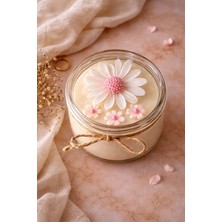 Shaymia Natural Kokulu Dekoratif Papatya Soya Mum – Cam Kavanoz-El Yapımı Hediyelik Mum-Renk Seçenekli-Shaymia Gifts