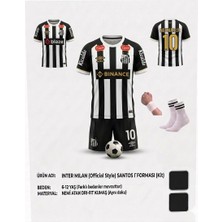 Yenteks Neymar Jr Santos  Retro  Çocuk Forma Takımı 4 Parça Çorap+Bileklik Hediye