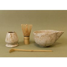 Stoneware Matcha Ritüel Seti – Kase & Whisk Tutucu