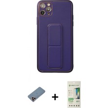 Pileli Store Pilelistore™ iPhone 11 Pro Max Kılıf Akış Doku - Siyah 20D Premium Cam Ekran Koruyucu + Shine Kamera Lens Koruma Cam - Pe